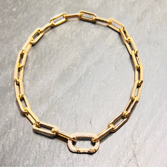 🍋2/$30 New Chunky Gold Link Necklace - Picture 2 of 3